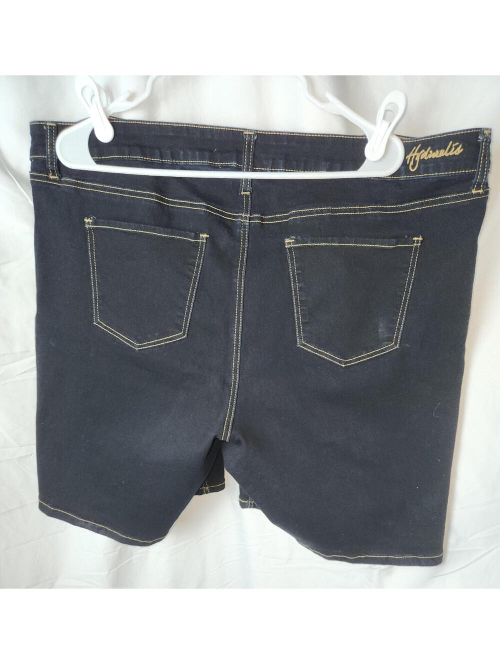 Hydraulic Nolita shorts women 24W mid-rise dark blue stretchy - Picture 2 of 16